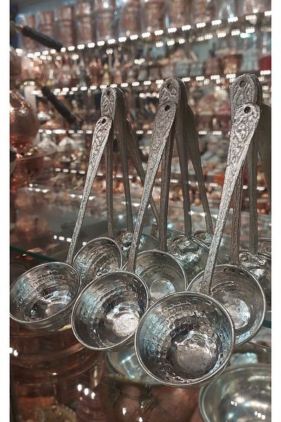 Bakır Center Copper Ladle Copper Spoon Small Elegant Stylish Ayran Ladle 6-piece set