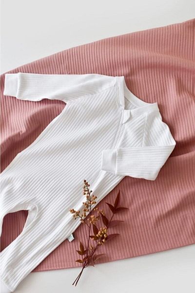 BabyCosy Organic Wear Ribbed Zippered Tuum