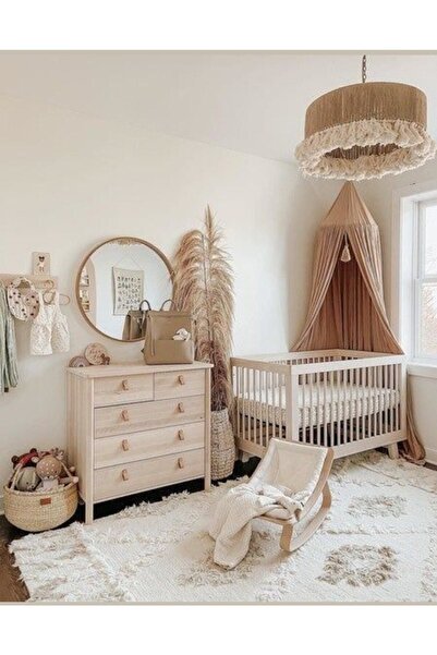 TinyThings Wicker And Macrame Bohemian Rustic Chandelier Jute Chandelier 35 Cm