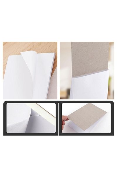Copyder Bloc de note 50 de coli - alb simplu, neimprimat, blocnotes de 10x14 cm