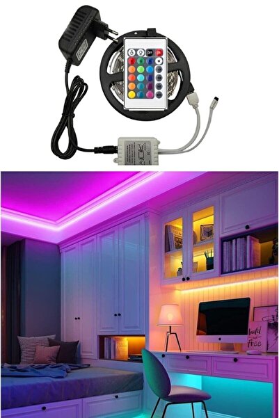 Mioled Tek Çip Rgb Set 5 Metre Rgb Şerit Led Set + Adaptör + Kumanda