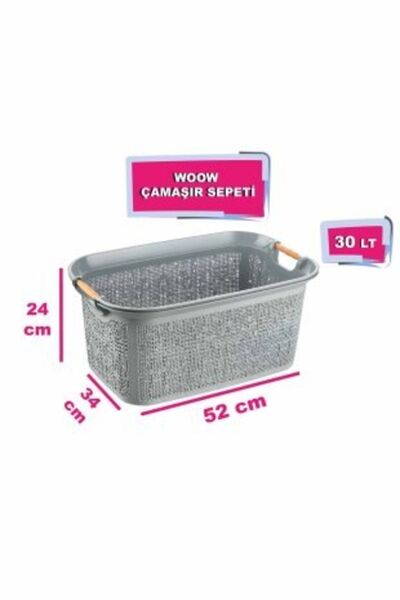 Tuffex Woow Çamaşır Sepeti - Çamaşır Sepeti - Plastik Sepet