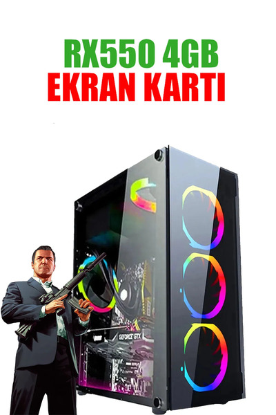 Dmc N115x (pubg,gta 5) I5-2400 (4 Çekirdekli) 16gb Ram,256gb Ssd Rx550 4gb,oyuncu Masaüstü Bilgisayar