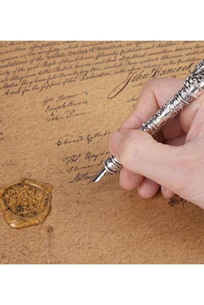 GIFTS STORE Tüylü Divit Kalem ( Hokka Ve Mürekkepli ) 5 Farklı Divit Uçlu Set