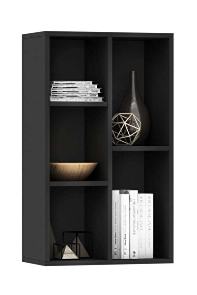 Modern home Multifunctional Shelf for Kid's Room and Office - Organizer for Toys, Books, and Supplies, Black