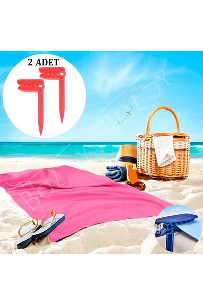 Boldy 2-piece Towel Pile - for Beach and Clothespin - Pile Towel Holder