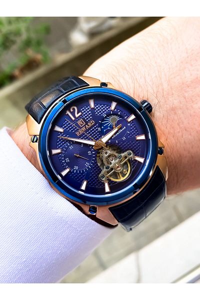 Reward Men's Automatic Wristwatch - Leather Cord