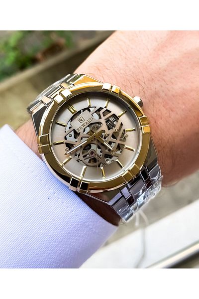 Reward Men's Automatic Wristwatch and Bracelet Combination - Original Steel