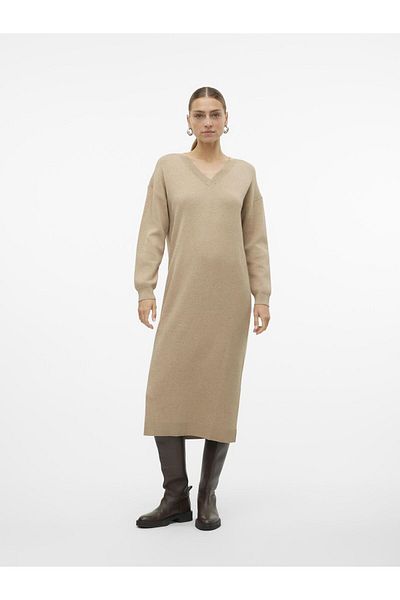 Vero Moda Strickkleid VMGOLD Langes Kleid
