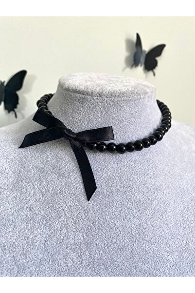 Pinky Lady Ribbon kurdele coquette aesthetic cam inci kolye