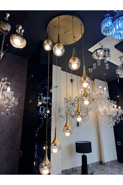 Beyaz Aydınlatma Galeri boşlugu sarkıt avize