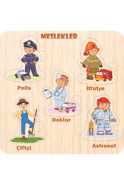 ASE DİZAYN Ahşap çocuk puzzle Meslek BUL-TAK