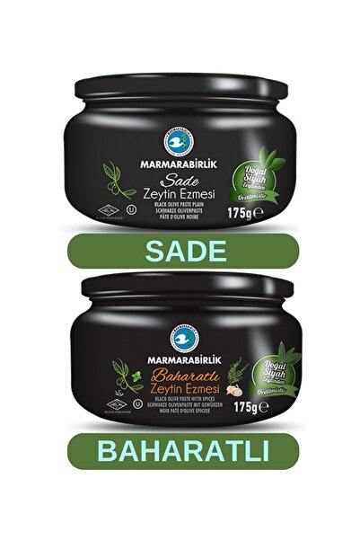 MarmaraBirlik Marmara Birlik Sade Zeytin Ezme 175 g Baharatlı Zeytin Ezme 175 g 2 li Set