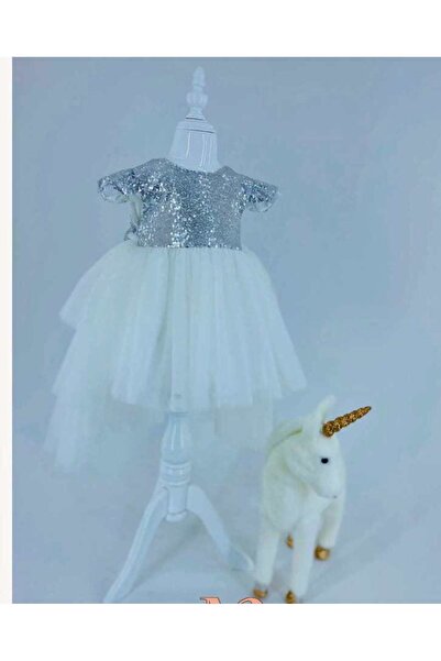 Mini Chics payetli kuyruklu elbisa