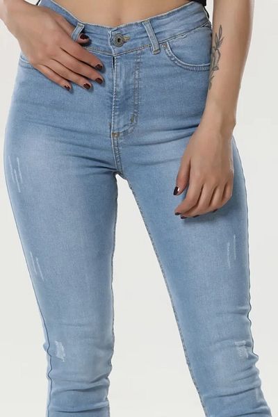 TRENDNATUREL Ανοιχτό μπλε Skinny Jeans - με Lycra και νύχια, η τραπέζι μεγεθών είναι διαθέσιμος