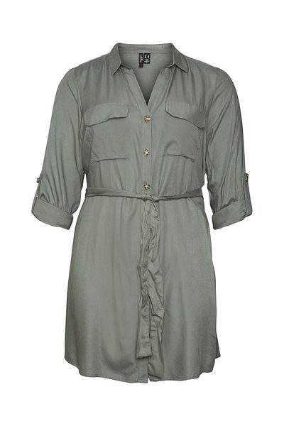 Veromoda Curve Hemdblusenkleid VMBUMPY L/S SHIRT DRESS WVN CURVE NOOS