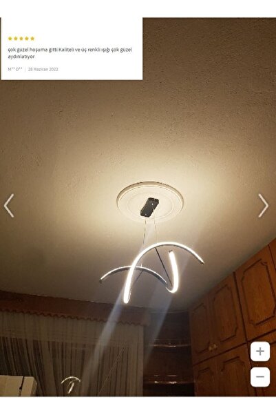 Pera Led Sarkıt Avize - Helazon 50 Cm