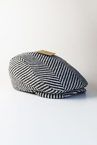 Capstories Black and White Striped Cap All Seasons Size M - L Matching Hat