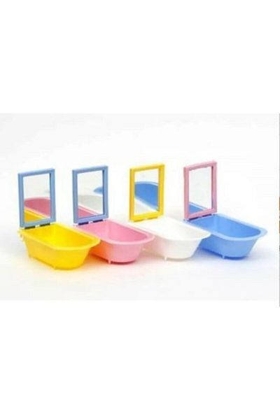 AKACAT Mirrored Bathtub Bird Bath Budgie Bath Bath