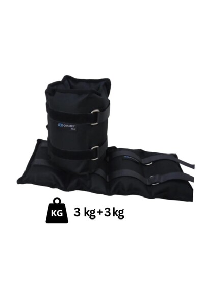 DSport Black Hand-Foot Wrist Weight 3 Kg Pair (2 PCS)