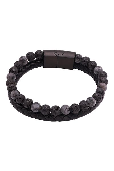 Heideman Lederarmband Herren Dario schwarz farben casual