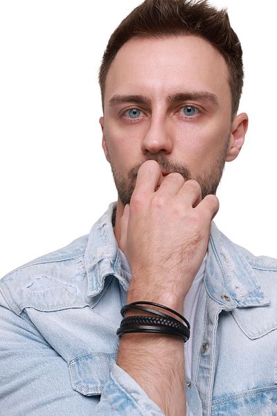 Heideman Herrenarmband Lederarmband Joris casual