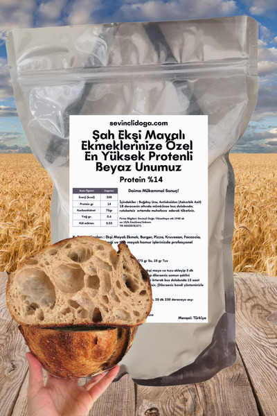 Sevinçli Doğa 25 Kg Şah Ekşi Mayalı Ekmelerinize Özel Yüksek Proteinli Beyaz ...