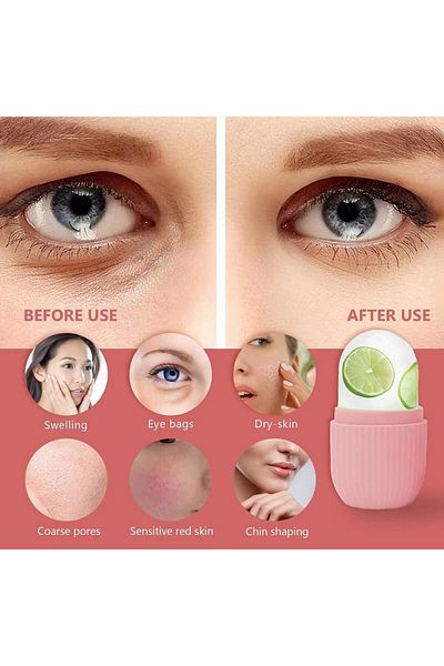 DubaiGallery Ice Face Roller Massager,Ice Cube Roller for Face, Eyes and Neck Naturally and Skin Care Eye Bags