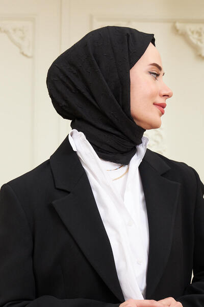 İpekhan Bamboo Kraş Shawl Black