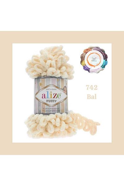 Alize Big Bowknot Puffy Hand Knitting Yarn - 100 Gr. 9 Mt. Finger and Blanket Rope