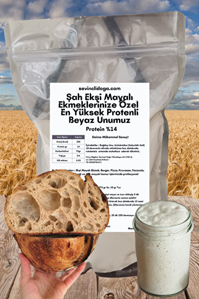 Sevinçli Doğa 10 Kg Şah Ekşi Mayalı Ekmelerinize Özel Yüksek Proteinli Beyaz Un (PROTEİN %14)!!