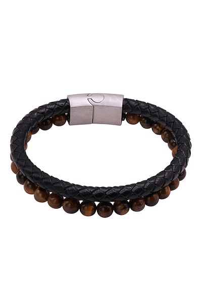 Heideman Lederarmband Herren Jasper schwarz farben casual