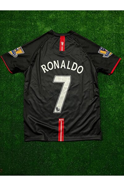 JANJON STAR كريستيانو رونالدو Manchesterunited 2008 Legend - جيرسي أسود قصير ...