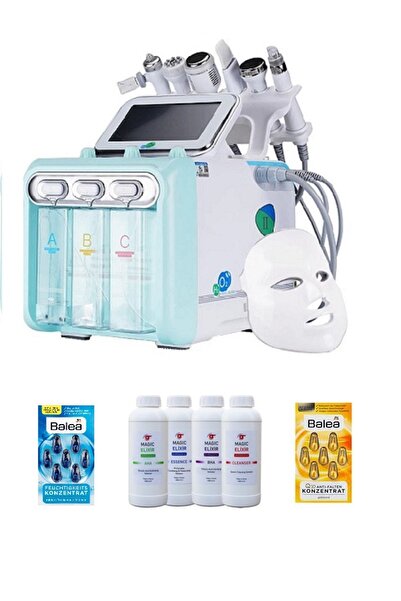 hydrafacial Led Maskeli -büyük Çelik Motorlu - 4 Lü Solüsyon Seti Ve Yaşlanma...