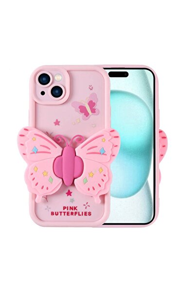 Genel Markalar iPhone 15 Kılıf Kamera Korumalı Figür Tasarımlı Kapya Kapak