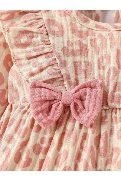 GlassySKY Ribbon Decorated Romper & Headband, Comfortable Curvy Long Sleeve Romper, Infant and Kids Girls Romper