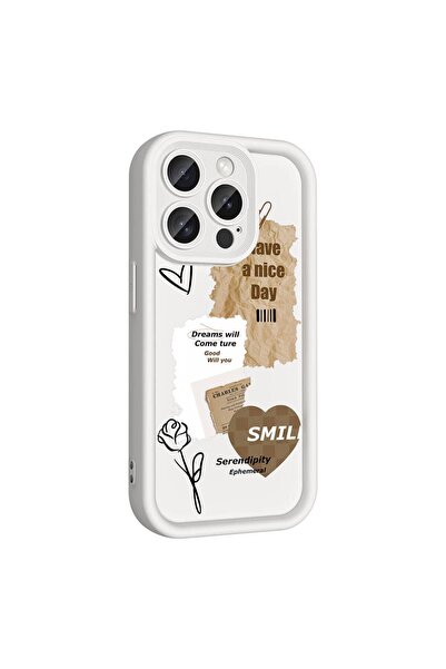 Vipfoni iPhone 15 Pro Kılıf Kamera Korumalı Baskılı Arka Yüzey Klas Kapak