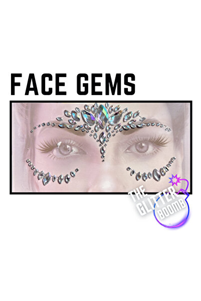 the glitter boomb - yapışkanlı yüz taşı - kristal face sticker 04