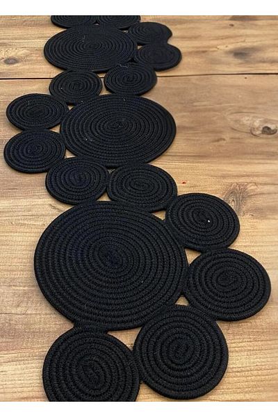 HomeTurko Față de masă din răchită din iuta - Runner pentru decorațiuni interioare, ornament pentru măsuță de cafea