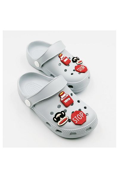 Sino Gray Eva kids Slippers - Figured Summer Design