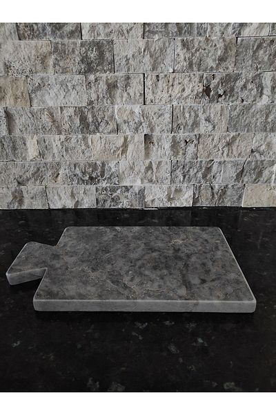 Zeybek Marble Real Marble Rectangular Presentation Plate - Cutting Board (Zeybekmarblehome)