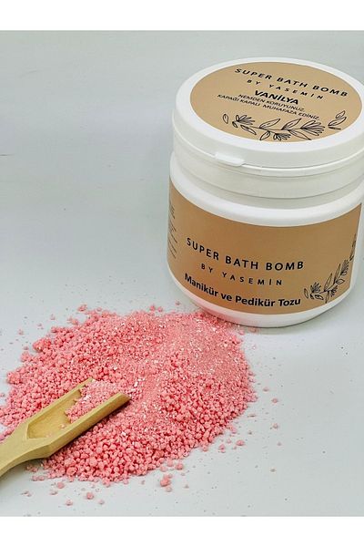 Super Bath Bomb Manicure &amp;   Pedicure Powder, Vanilla Scented 500 ml