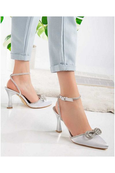 Dira pantofi din satin cu pietre