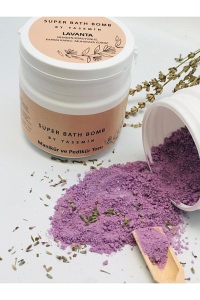 Super Bath Bomb مسحوق مانيكير &amp;   بودرة باديكير برائحة اللافندر 500 مل