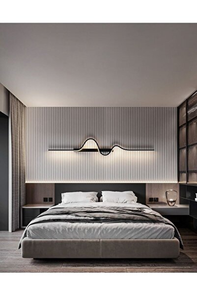 Genel Markalar 1 Aplik Worm / 120 Cm / Antrasit Kasa / 3 Renk Yanar / 3 Yıl Garanti Gri E27 Alüminyum Modern