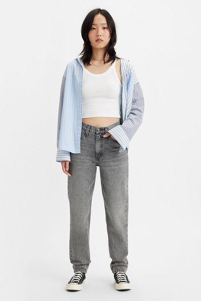 Levi's Women's 80's Mom Jeans Gray High Waist Pants - A9385-0004