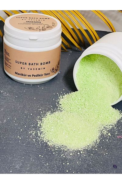 Super Bath Bomb Manicure & Pedicure Powder, Jasmine Scented 500 ml