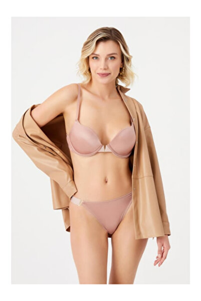 Cansoy Nirvana Violet V Detaylı Destekli Sütyen Takımı