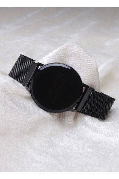 Spectrum Unisex Siyah Dokunmatik Hasır Kordon Mıknatıslı Kol Saati