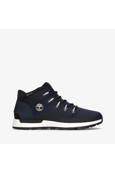 Timberland حذاء Sprint Trekker Mid للرجال باللون الأزرق الداكن - مقاوم للماء، برباط